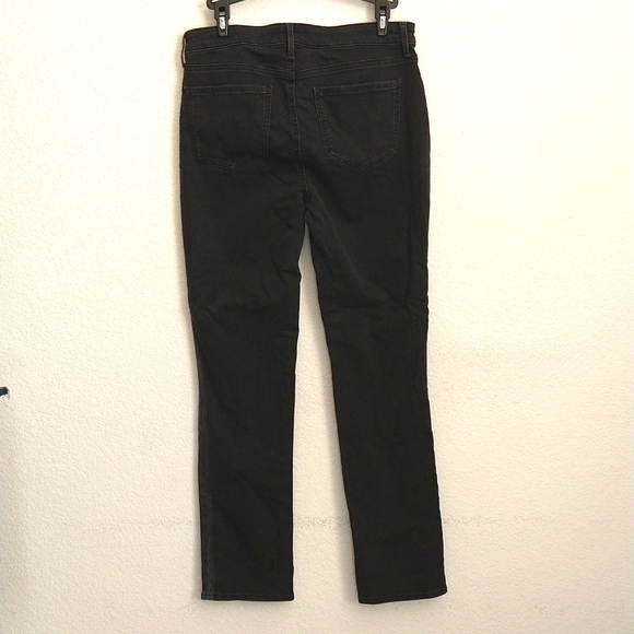 NWT NYDJ Sheri Slim Black Denim Jeans Lift Tuck Technology Size 6 Side Stripe - Picture 7 of 10